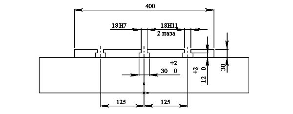 400V Посадочные і присоединительные розміри верстата. Рабочий стол